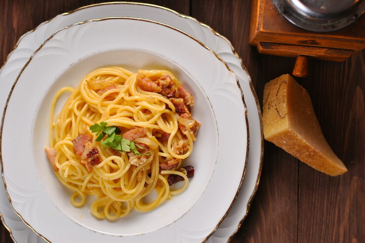 Włoskie spaghetti carbonara