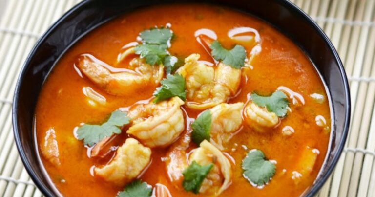 tajskie czerwone curry z krewetkami
